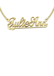 14K Gold  Two Name Name Plate Necklace | Style #97