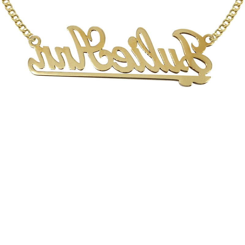 14K Gold  Two Name Name Plate Necklace | Style #97