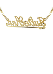 14K Gold  Two Name Name Plate Necklace | Style #97