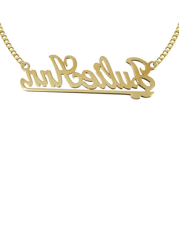 14K Gold  Two Name Name Plate Necklace | Style #97