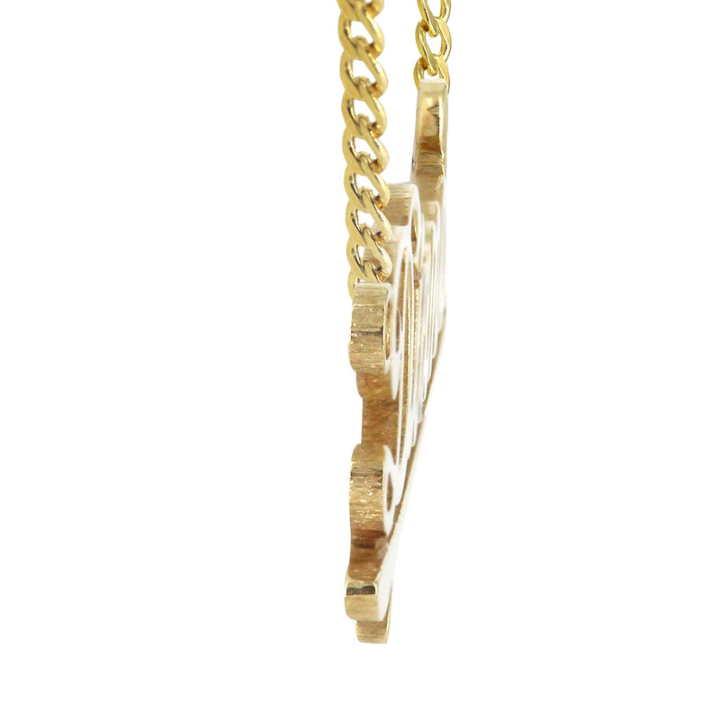 14K Gold  Plain Gold Name Plate Necklace | Style #32