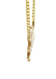 14K Gold  Plain Gold Name Plate Necklace | Style #32