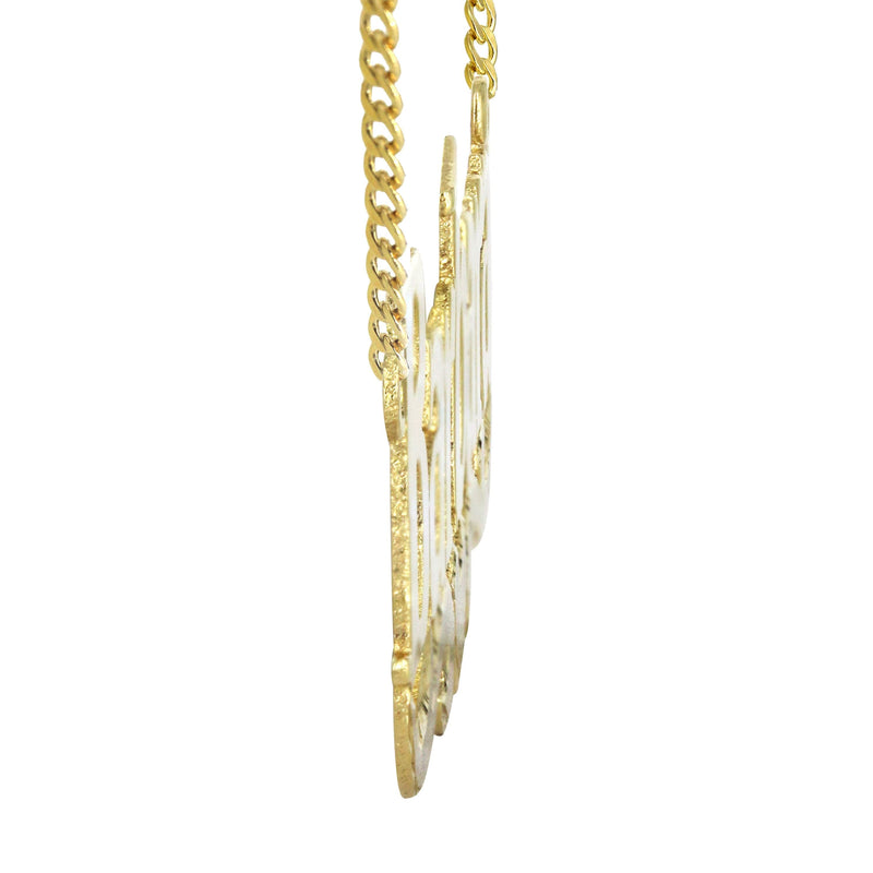 14K Gold  Diamond Cut Name Plate Necklace | Style #121