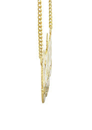 14K Gold  Diamond Cut Name Plate Necklace | Style #121