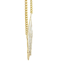 14K Gold  Diamond Cut Name Plate Necklace | Style #120