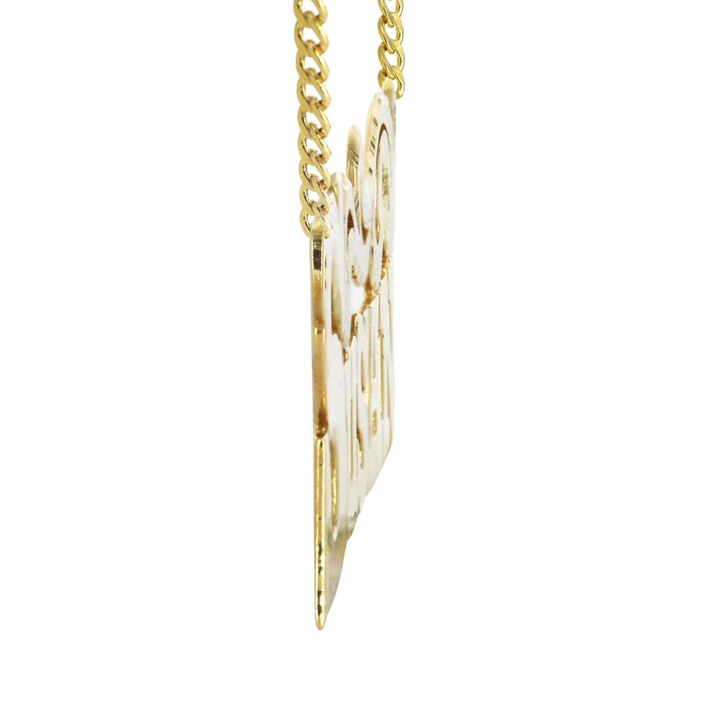 14K Gold  Name Diamond Cut Name Plate Necklace | Style #80