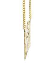 14K Gold  Name Diamond Cut Name Plate Necklace | Style #80