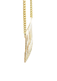 14K Gold  Diamond Cut Name Plate Necklace | Style #93