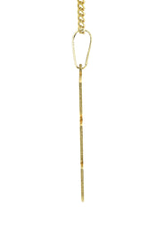 14K Gold  Big Letter Name Plate Necklace | Style #79
