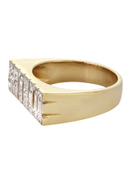 14K Diamond Bold Gold Name Ring | Appx. 5.3 Grams