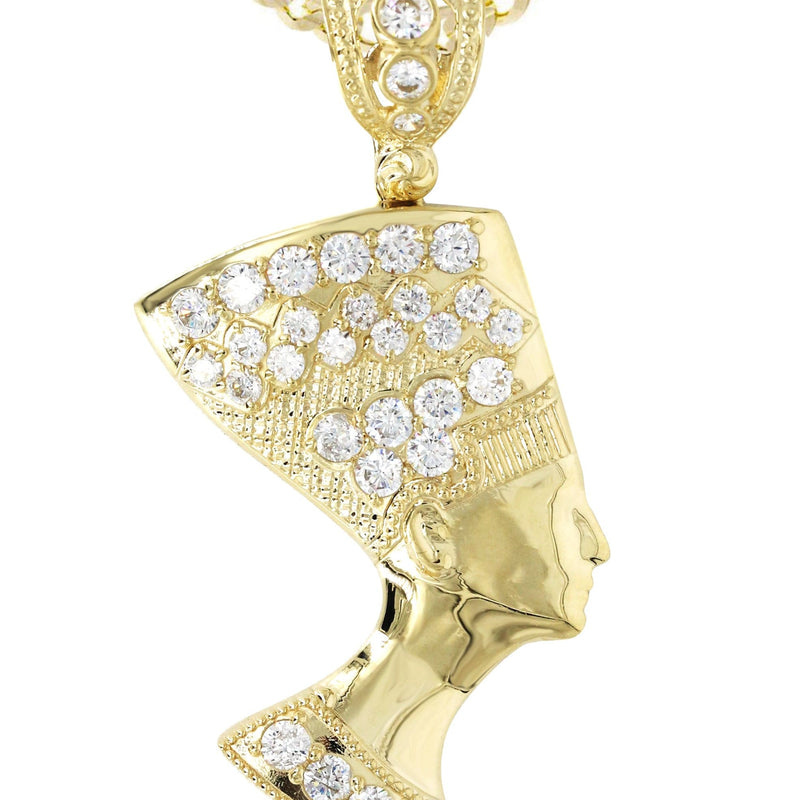 10K Yellow Gold Nefertiti Necklace | Appx. 20.7 Grams