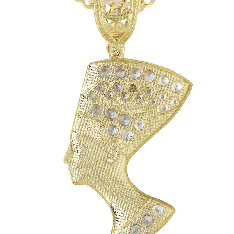 10K Yellow Gold Nefertiti Necklace | Appx. 20.7 Grams