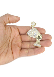 10K Yellow Gold Nefertiti Necklace | Appx. 20.7 Grams