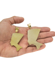10K Yellow Gold Nefertiti Pendant | Customizable Size