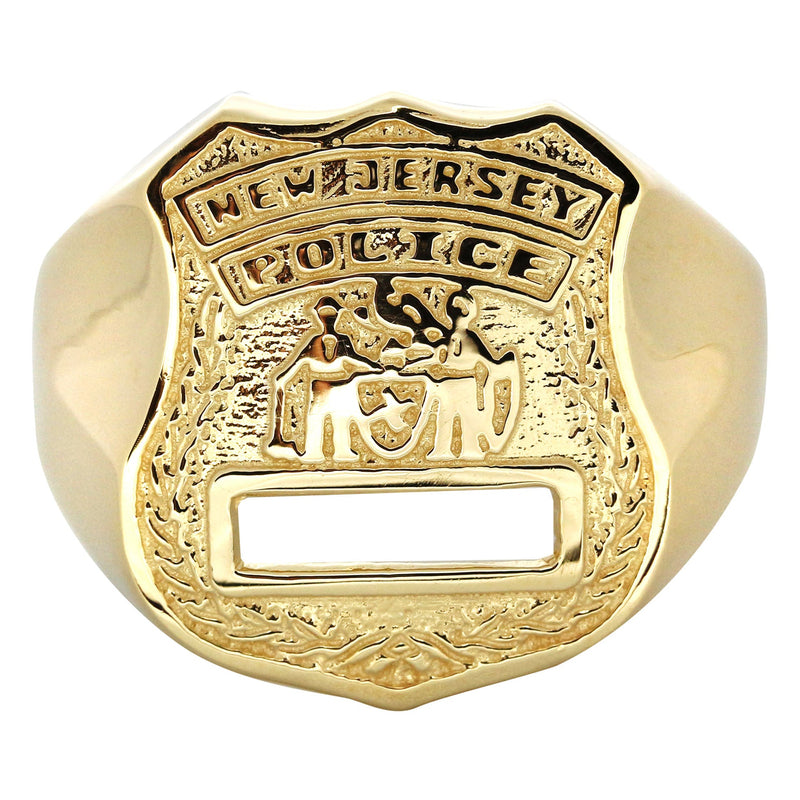 14K Gold Police Badge Name Ring | Appx. 10 Grams