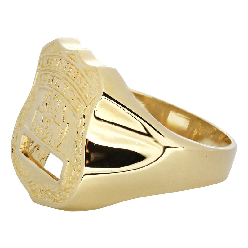 14K Gold Police Badge Name Ring | Appx. 10 Grams