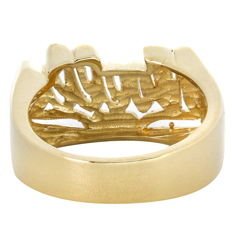 14K Heart Script Gold Name Ring | Appx. 8.8 Grams