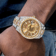 Rolex Sky-Dweller | Two Tone 18K and Stainless Steel |  Iced Out | 42 MM | 40 Carats