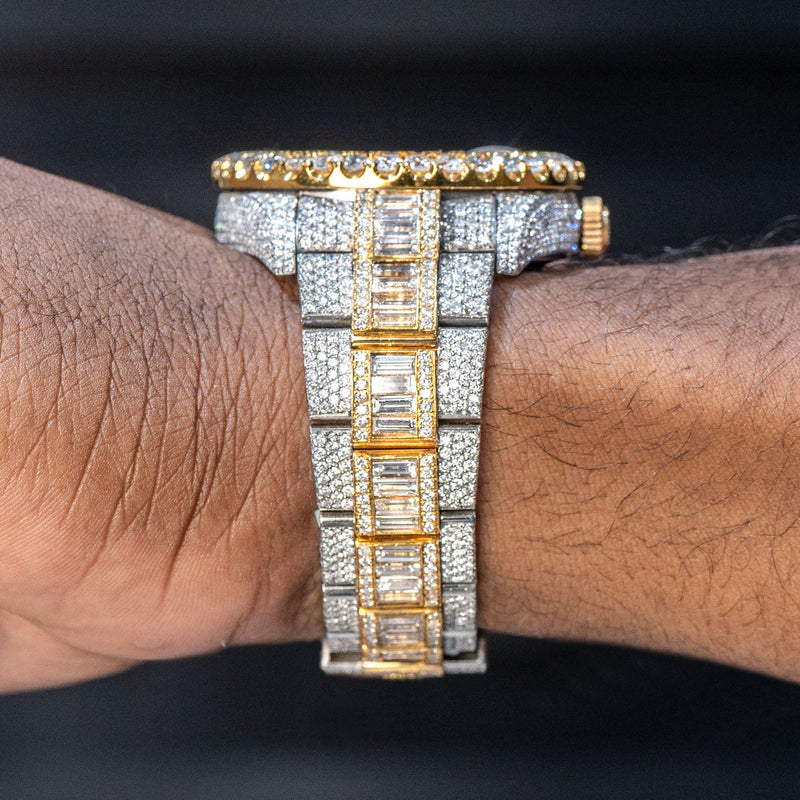 Rolex Sky-Dweller | Two Tone 18K and Stainless Steel |  Iced Out | 42 MM | 40 Carats