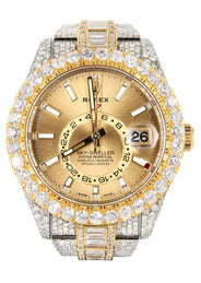 Rolex Sky-Dweller | Two Tone 18K and Stainless Steel |  Iced Out | 42 MM | 40 Carats