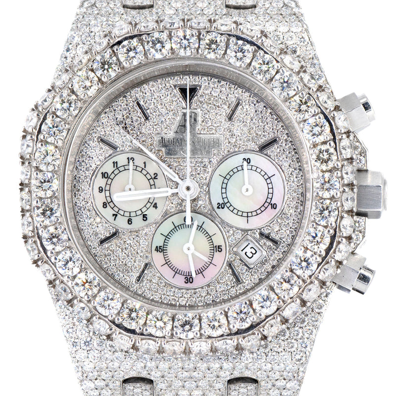 Audemars Piguet Royal Oak Chrono | Full Diamond Iced Out | 39 MM | 23 Carats
