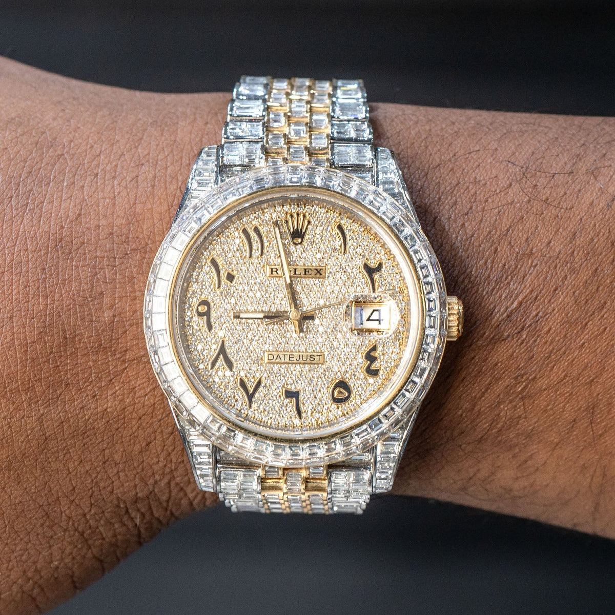 Rolex Datejust 41 MM Jubilee Band | Two Tone | Full Baguette Diamond | 33 Carats