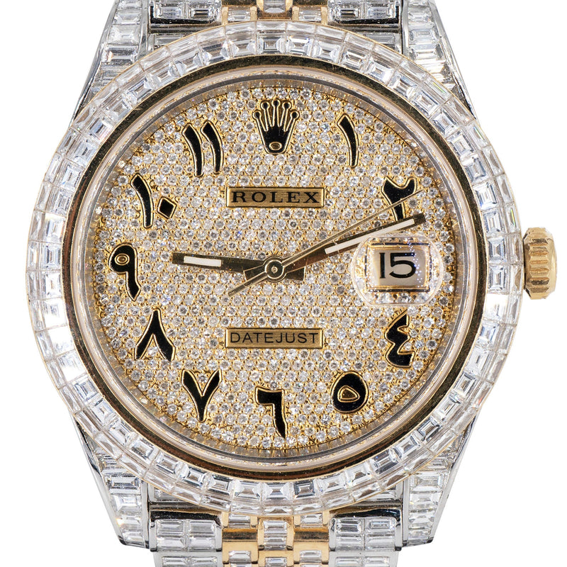 Rolex Datejust 41 MM Jubilee Band | Two Tone | Full Baguette Diamond | 33 Carats