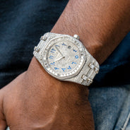 Audemars Piguet Royal Oak | Iced Out | 41 MM | 25 Carats | Round and Baguette Cut Diamonds