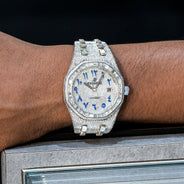 Audemars Piguet Royal Oak | Iced Out | 41 MM | 25 Carats | Round and Baguette Cut Diamonds