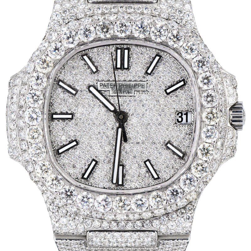 Patek Philippe Nautilus 5711 | Fully Iced Out | 22 Carats | 40 MM | Stainless Steel
