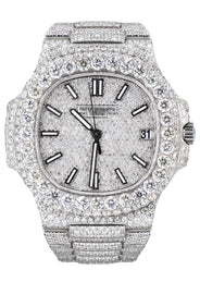 Patek Philippe Nautilus 5711 | Fully Iced Out | 22 Carats | 40 MM | Stainless Steel