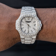 Patek Philippe Nautilus 5711 | Fully Iced Out | 22 Carats | 40 MM | Stainless Steel