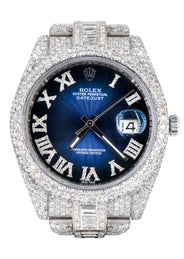 Rolex Datejust 41 MM | Diamond Baguette & Round Iced Out | 40 Carats