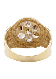 10K Gold Cz Nugget Ring For Men | 2.6 Grams