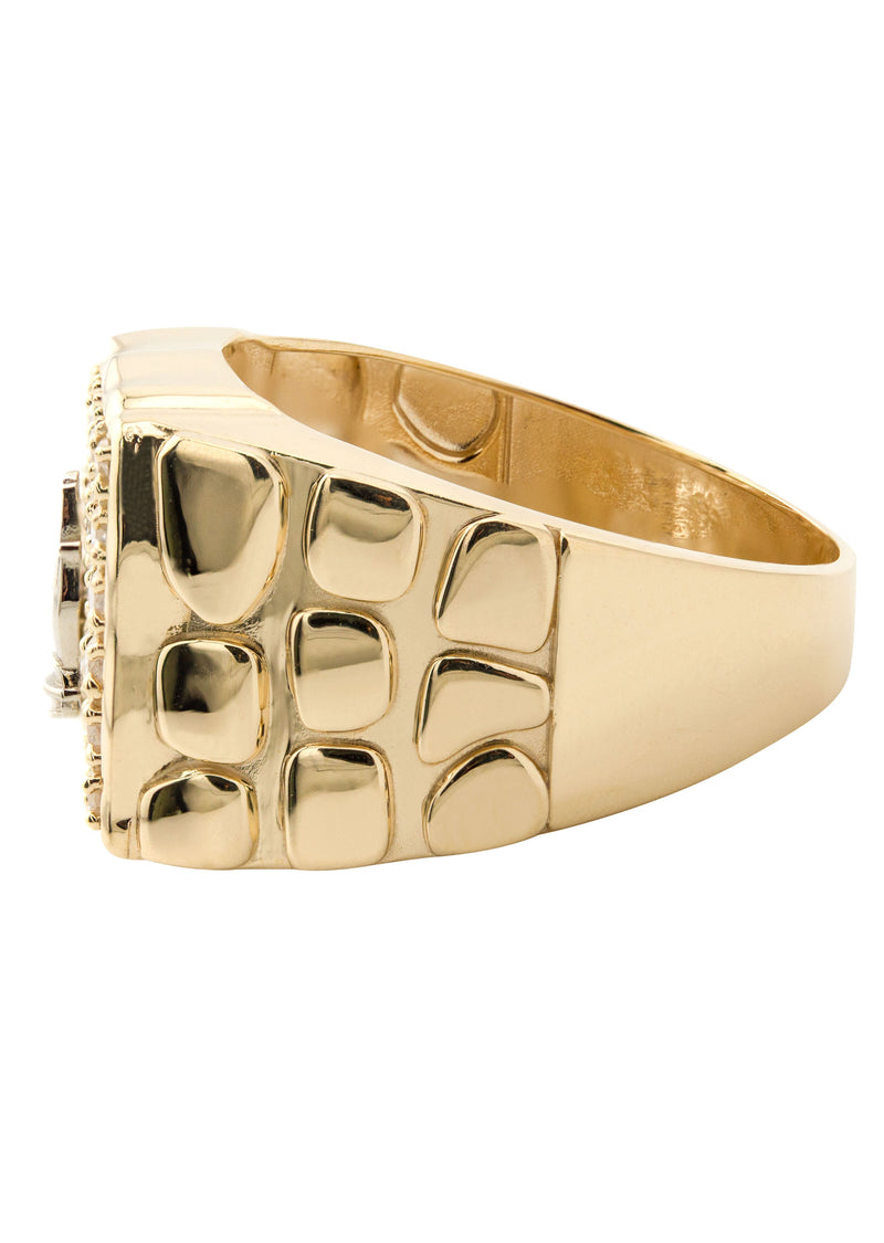 10K Gold Cz Praying Hands Ring For Men | 5 Grams