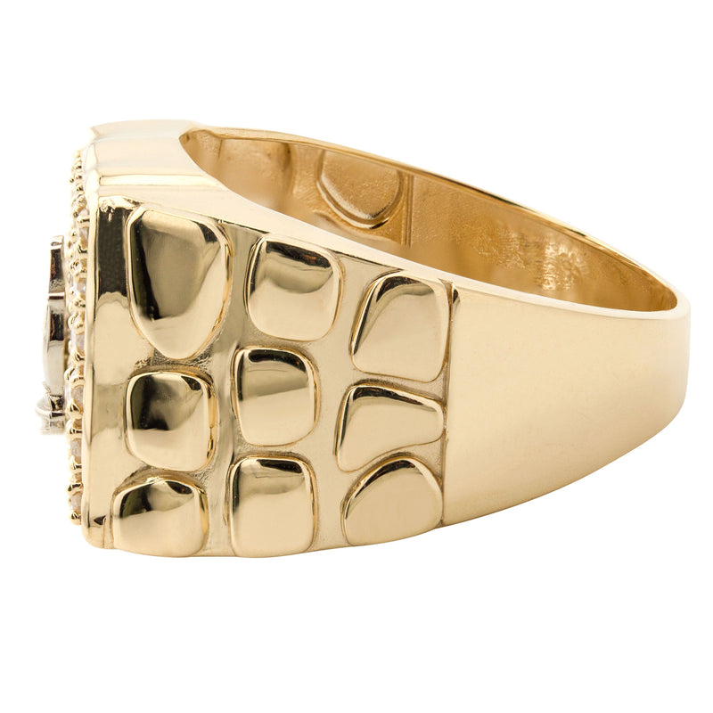 10K Gold Cz Allah Ring For Men | 5 Grams