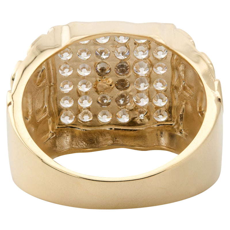 10K Gold Cz Praying Hands Ring For Men | 5 Grams