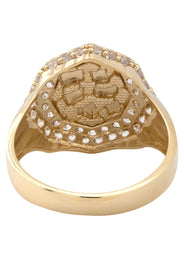 10K Gold Cz Nugget Ring For Men | 3 Grams