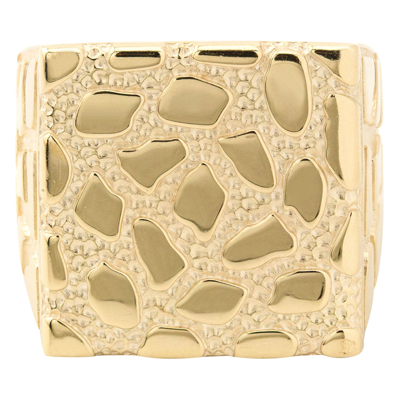10K Gold Nugget Ring For Men | 5.2 Grams