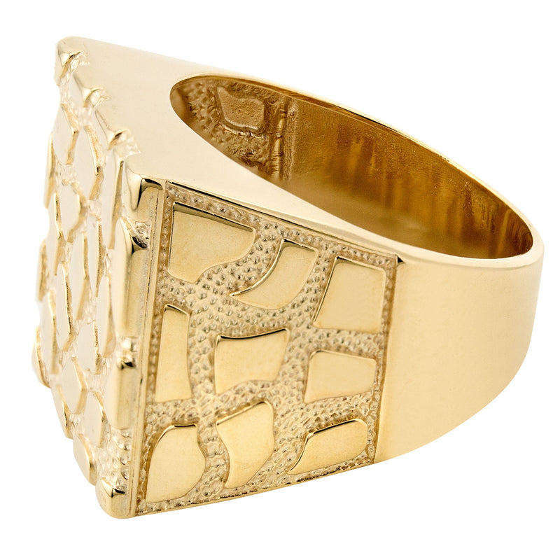 10K Gold Nugget Ring For Men | 5.2 Grams