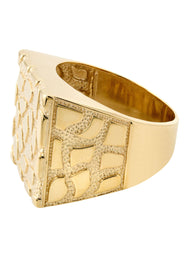 10K Gold Nugget Ring For Men | 5.2 Grams