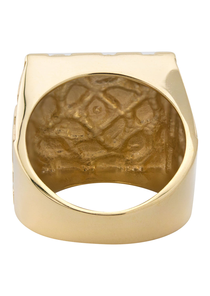 10K Gold Nugget Ring For Men | 5.2 Grams