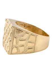 10K Gold Nugget Ring For Men | 4 Grams