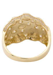 10K Gold Cz Nugget Ring For Men | 6 Grams