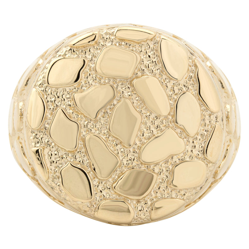10K Gold Nugget Ring For Men | 4.4 Grams