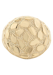 10K Gold Nugget Ring For Men | 4.4 Grams
