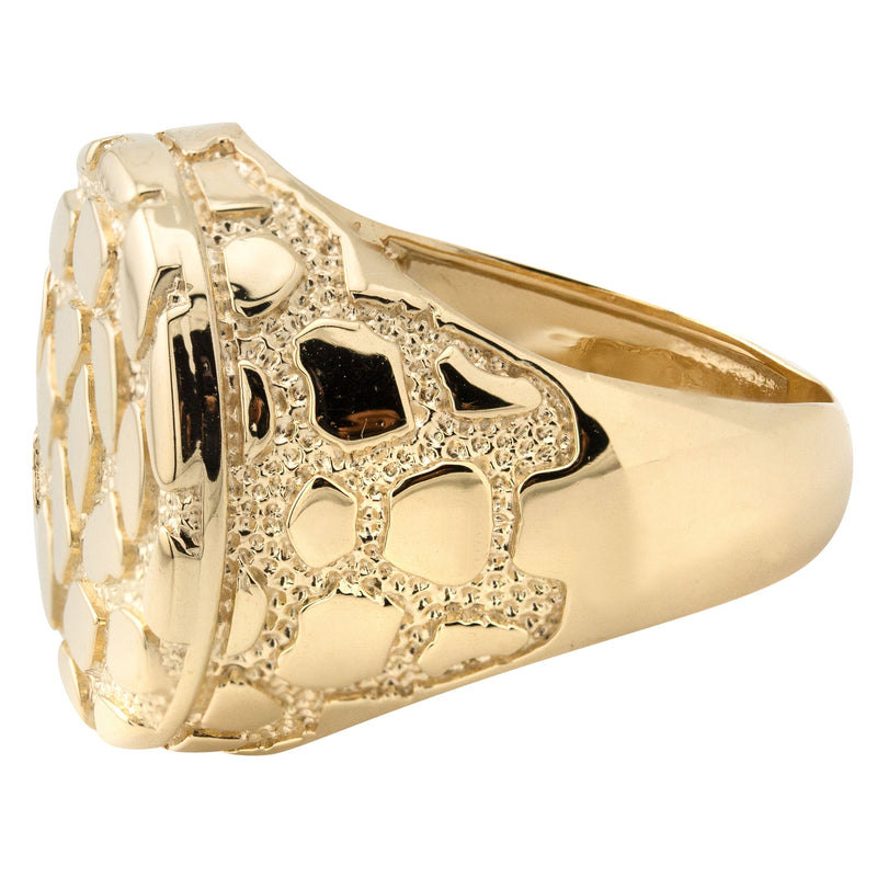 10K Gold Nugget Ring For Men | 4.4 Grams