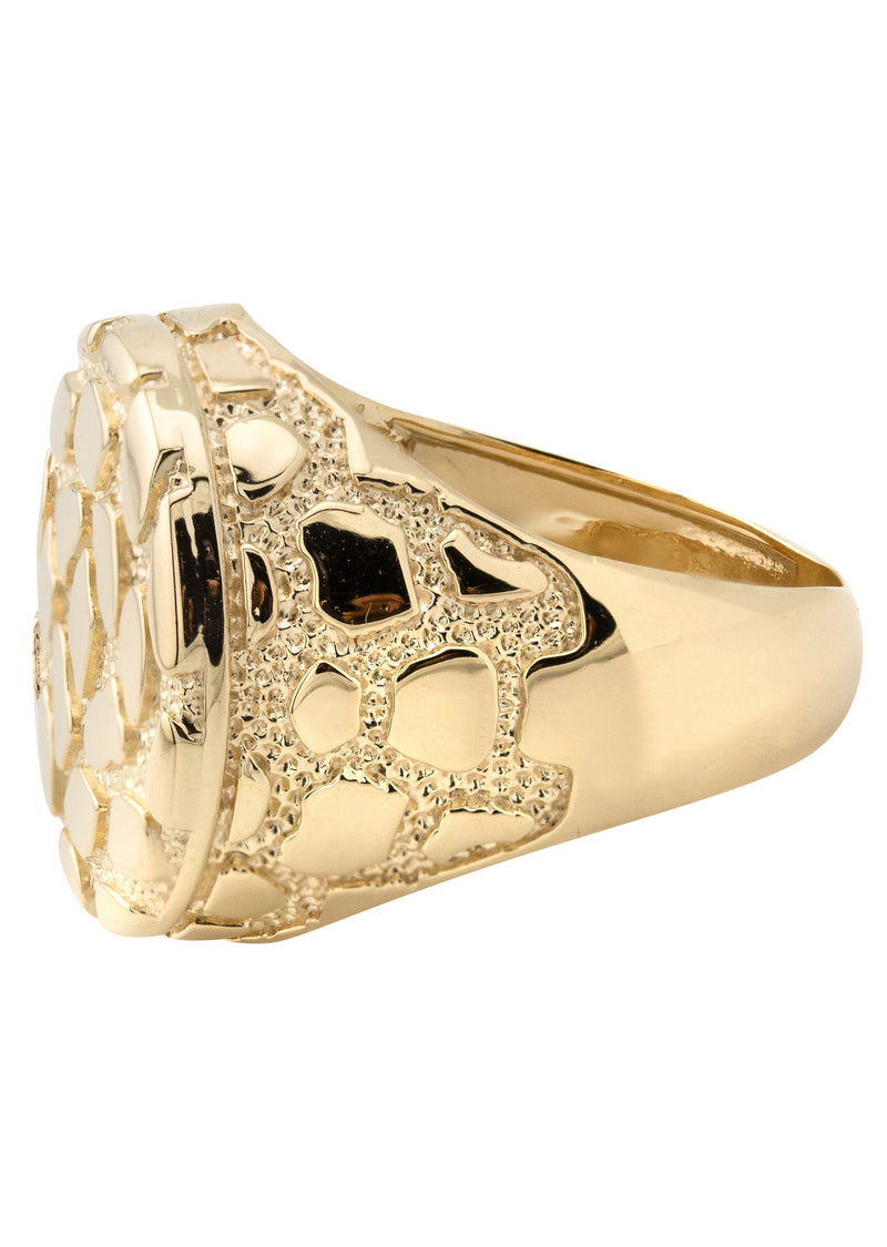 10K Gold Nugget Ring For Men | 4.4 Grams