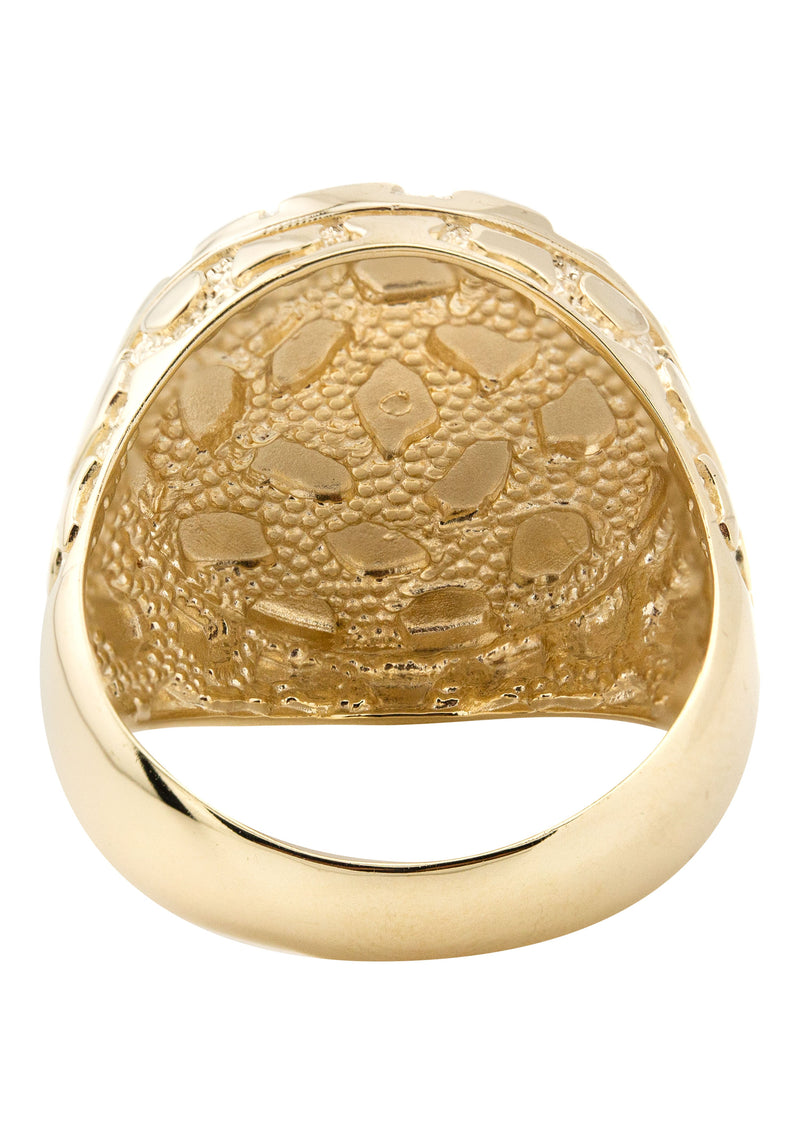 10K Gold Nugget Ring For Men | 4.4 Grams