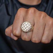 10K Gold Nugget Ring For Men | 4.4 Grams